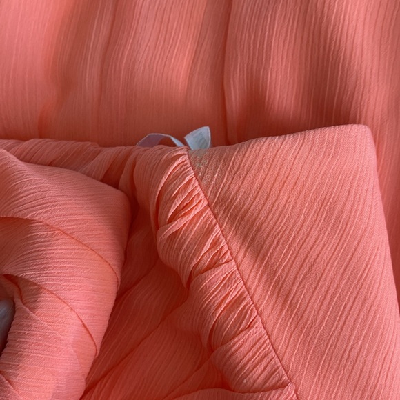 David’s Bridal Short Formal Sweatheart Neck Coral Dress Style F14847 Size 10 - Picture 10 of 11